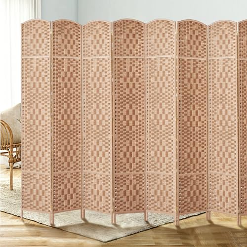 Rose Home Fashion 6 ft Tall Room Divider 4 Panel Folding Privacy Screen, Dark Coffee C8634