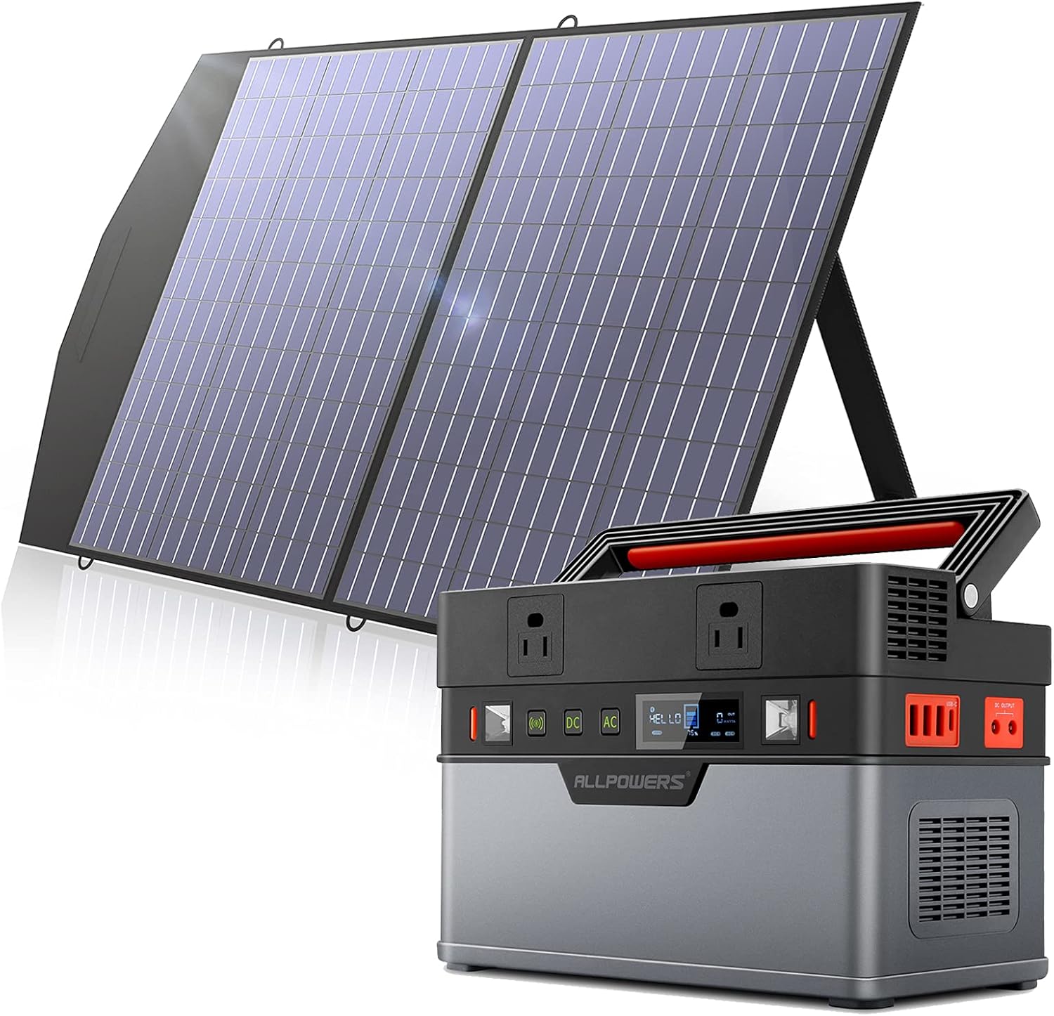 ALLPOWERS Portable Power Station 500W Solar Generator 606Wh Backup Battery B7518