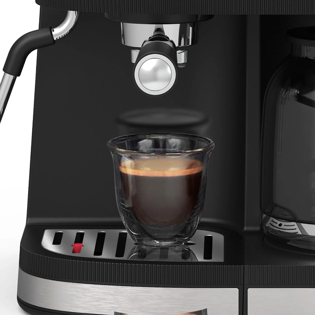 Bella Pro Series 19-Bar Espresso and 10-Cup Drip Coffee Maker, Stainless Steel J736949