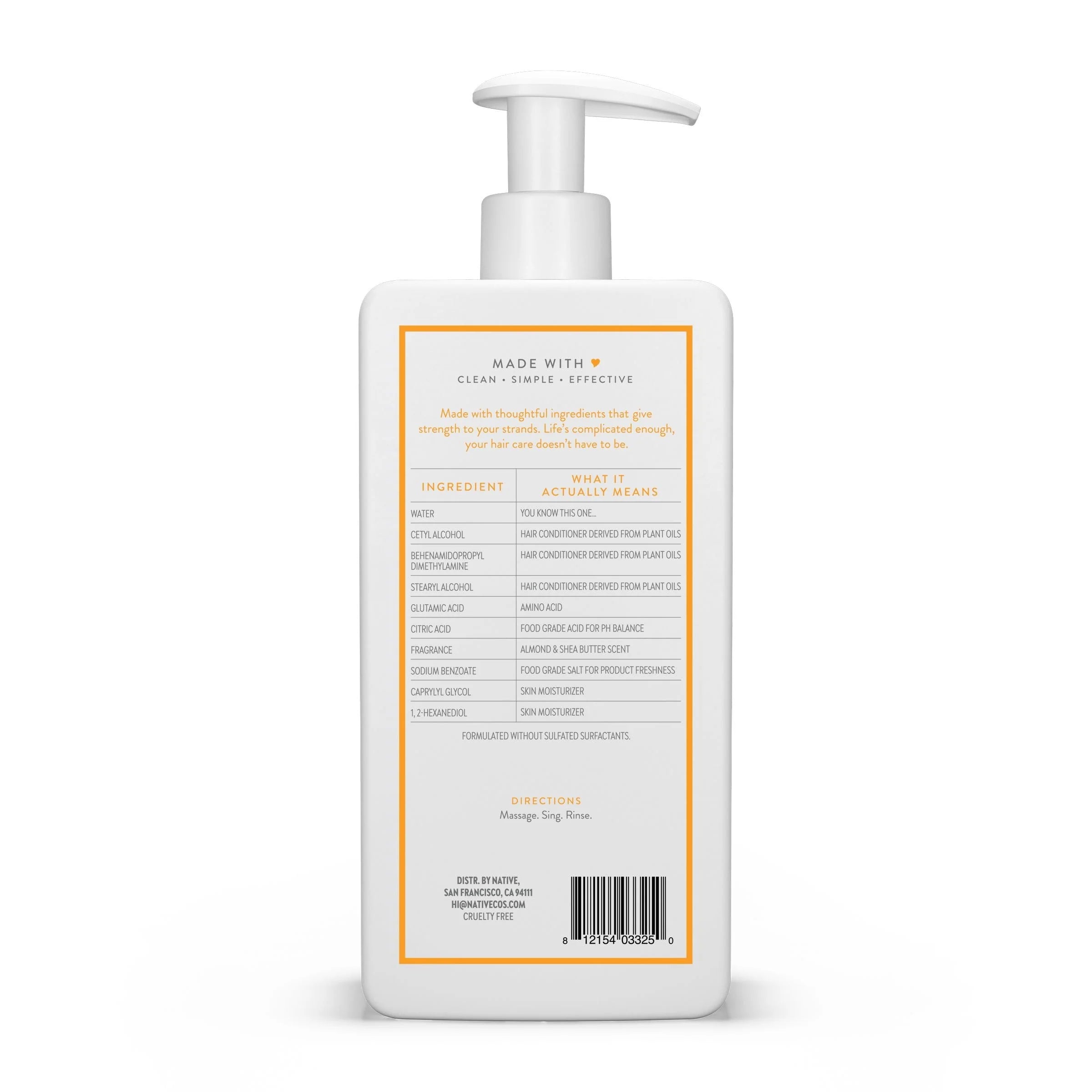 Native Strengthening Conditioner, Almond & Shea Butter, 16.5 oz X89770