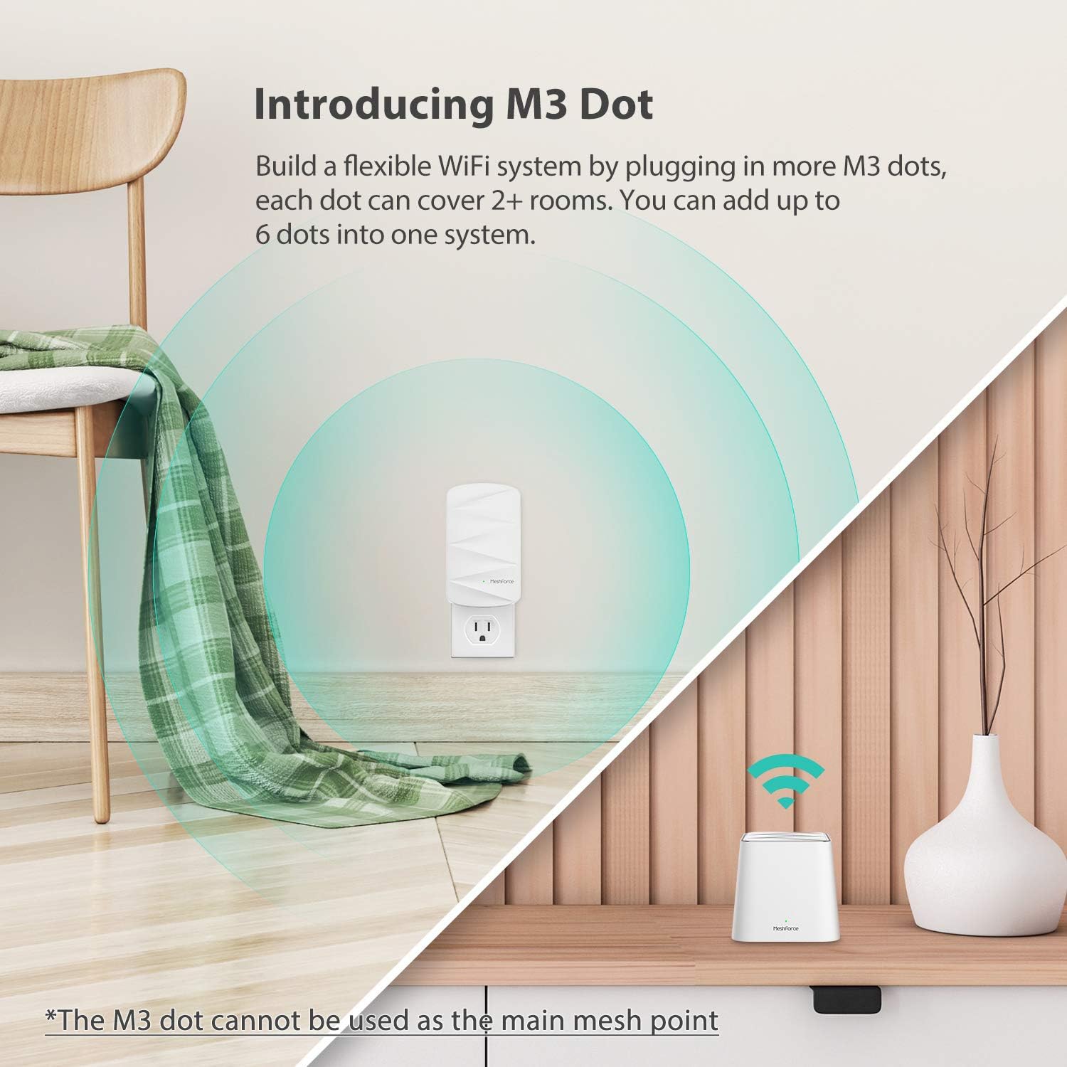 Meshforce M3 Mesh WiFi System, Whole Home Coverage, Parental Control D236