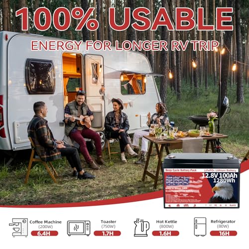 12V 100Ah LiFePO4 Battery Group 31 with Low-Temp Protection and Smart BMS V57851