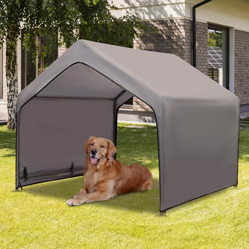 Summertrail Extra Large Dog House Outdoor Tent with Breathable Mesh Windows, Gray U95297