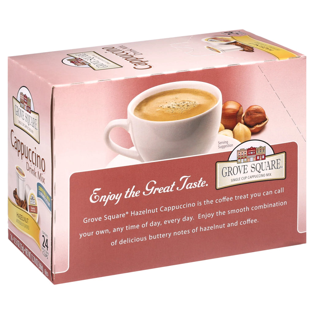 Grove Square Hazelnut Cappuccino Coffee Pods, 24 Count for Keurig K-Cup Brewers J882964