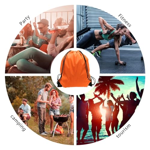GoodtoU 40 Pack Drawstring Backpacks Waterproof Nylon Cinch Bags for School Gym N792