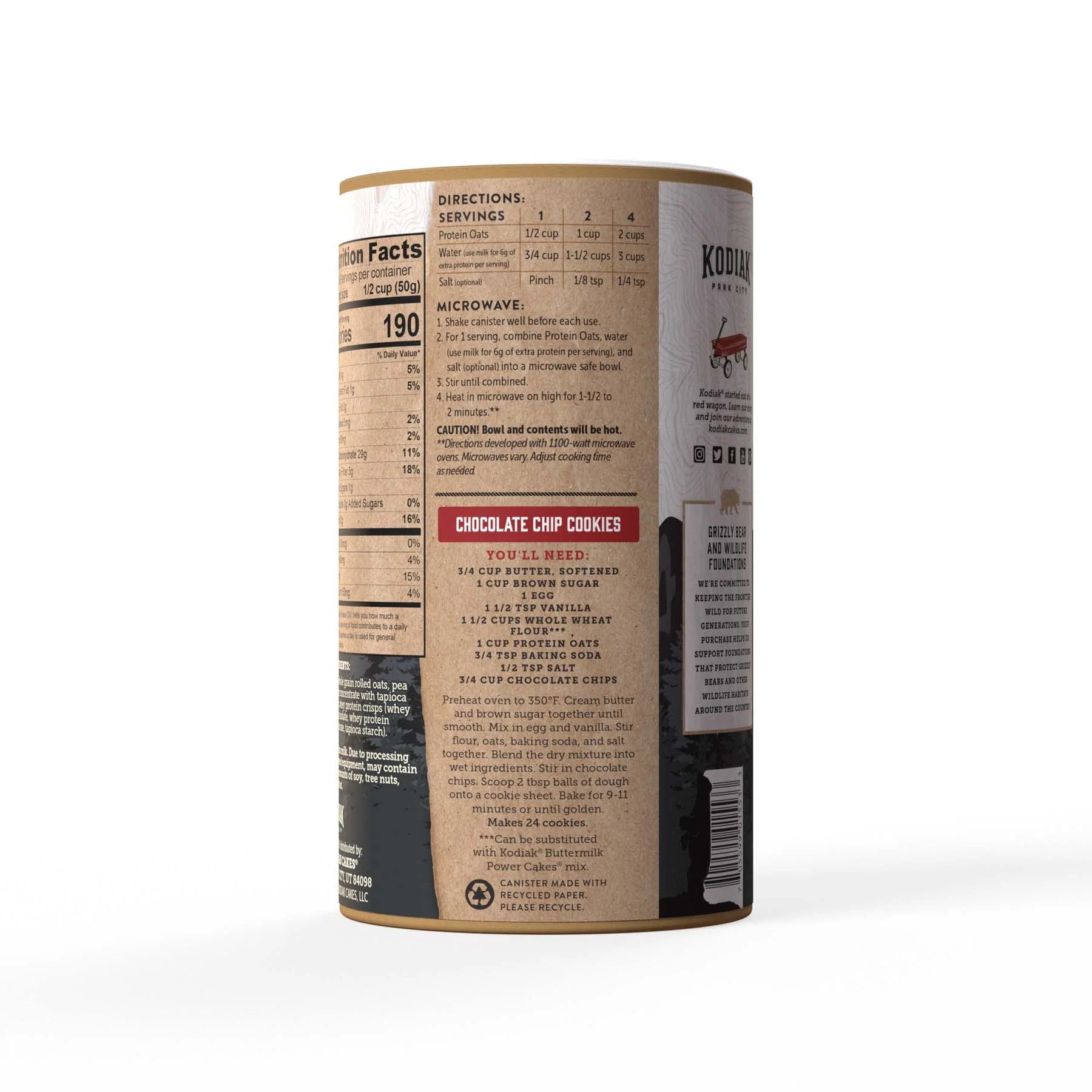 Kodiak Protein-Packed Classic Rolled Oats, 16 oz Canister S852521