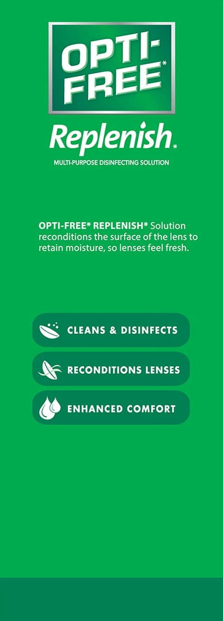OPTI-FREE Replenish Disinfecting Contact Lens Solution, 10 fl oz M981