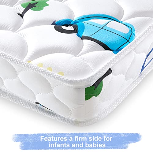 Dual-Sided Crib & Toddler Mattress, 52" x 27.6" x 5", Knitted Fabric A1519