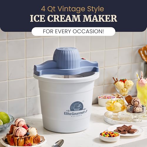 Elite Gourmet 4Qt Electric Ice Cream Maker EIM350 R28527