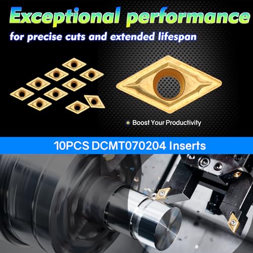 Indexable Lathe Turning Tool 21Pcs Kit 3/8'' 10mm Shank with Carbide Inserts Z5376