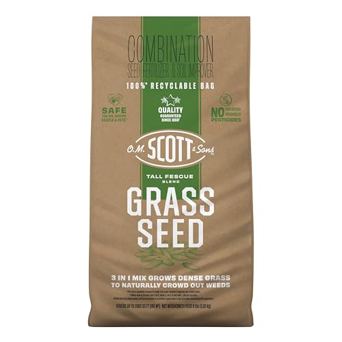 Scotts Tall Fescue Blend Grass Seed with Fertilizer and Soil Improver, 8 lbs A926
