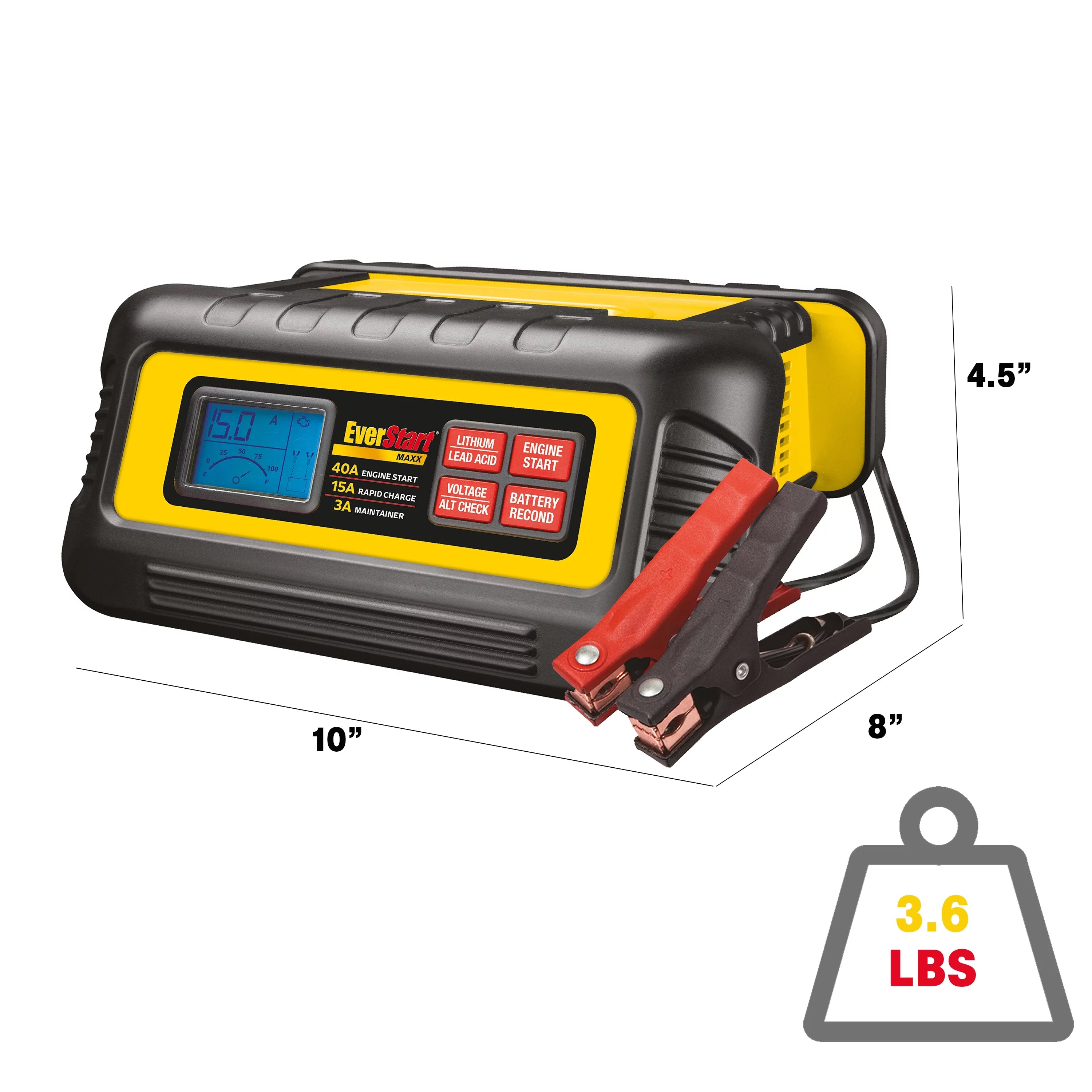 EverStart Maxx 15 Amp Battery Charger and Maintainer with 40 Amp Engine Start D4312