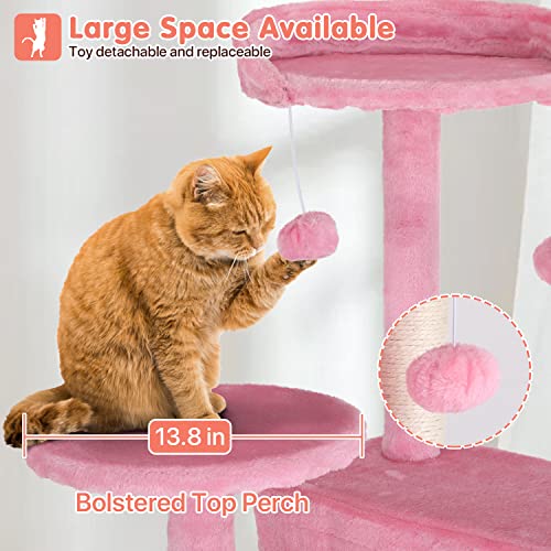 ASHY 54in Cat Tree with Scratching Post for Indoor Cats I993