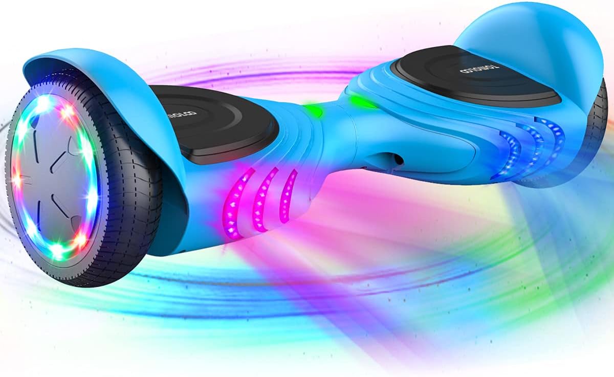 TOMOLOO Hoverboard 6.5 Self Balancing Scooter with Music Speaker and LED Light L820521