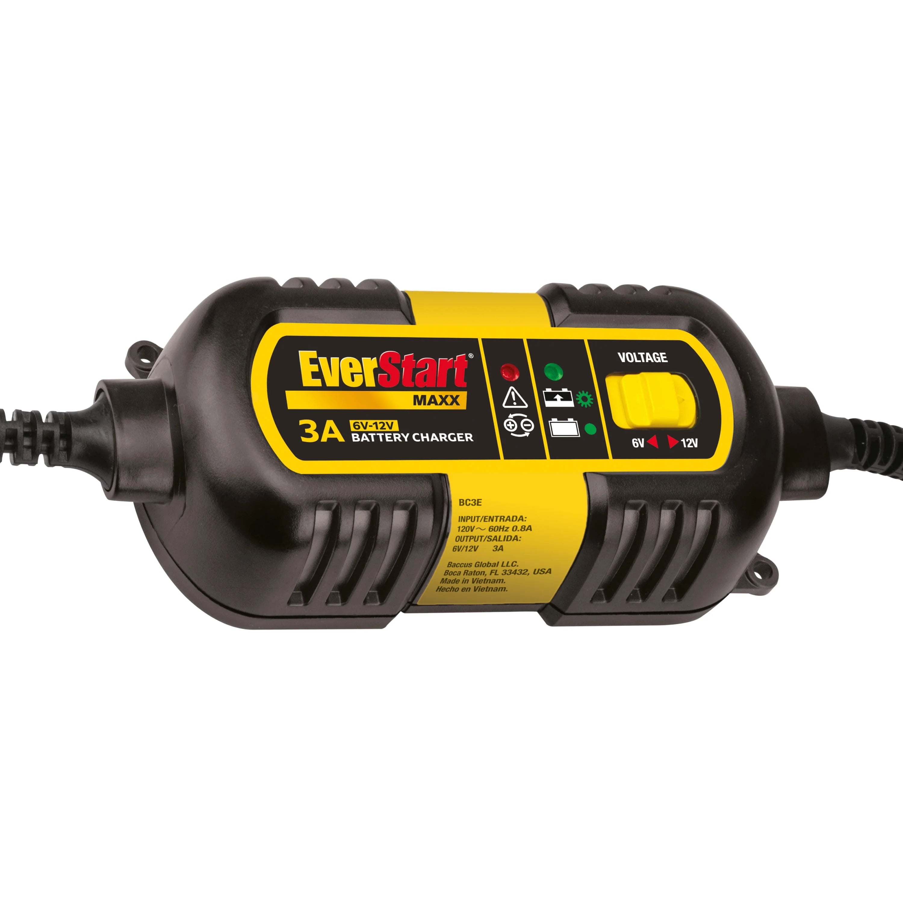 EverStart MAXX 3 Amp 6V/12V Automotive Battery Charger BC3E D404
