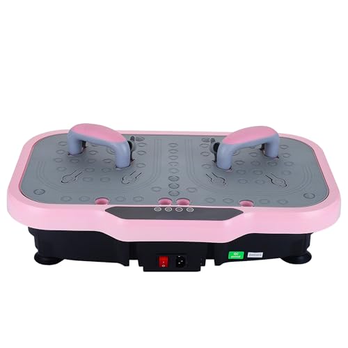 Vibration Plate Fitness Machine with Handle for Whole Body Workout Home Gym Pink S735