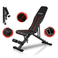 UPGO Adjustable Weight Bench with 660lbs Weight Capacity Foldable Workout Bench for Adult Up to 5.9' Gym Bench for Home