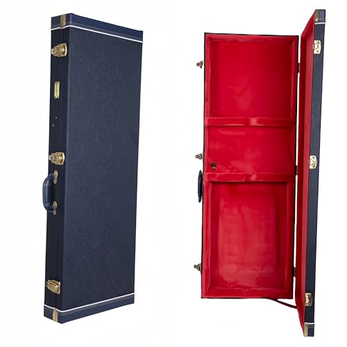 Crossrock Relief Series 335 Guitar Case for ES-335 & Semi-Hollow Electric Guitars, Carved Smoke Blue Finish S516