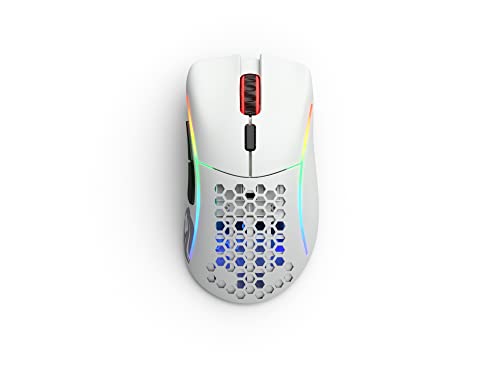 Glorious Gaming Model D 2 Wireless Ergonomic Mouse, 66g, White V612