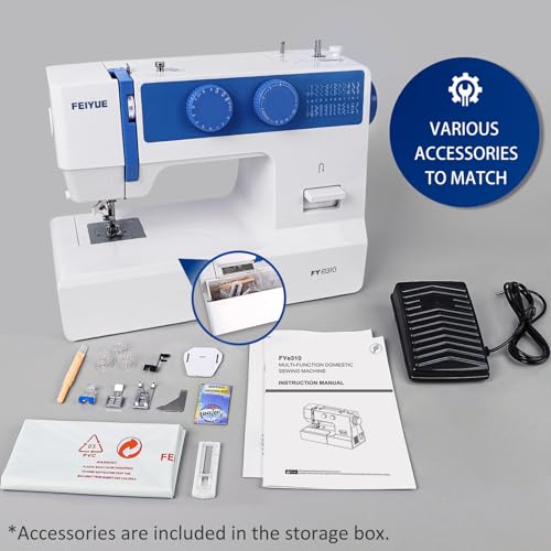 FEIYUE FYe310 Full Size Sewing Machine with Foot Pedal, Heavy Duty & Portable L56347