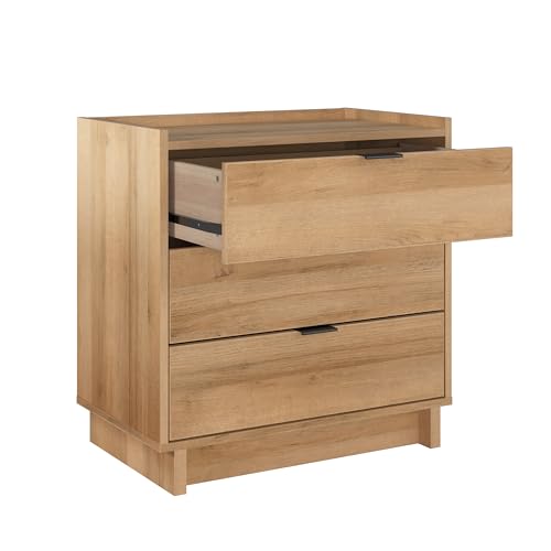 Prepac Sonoma Tall Nightstand with 3 Drawers, Black Q28004