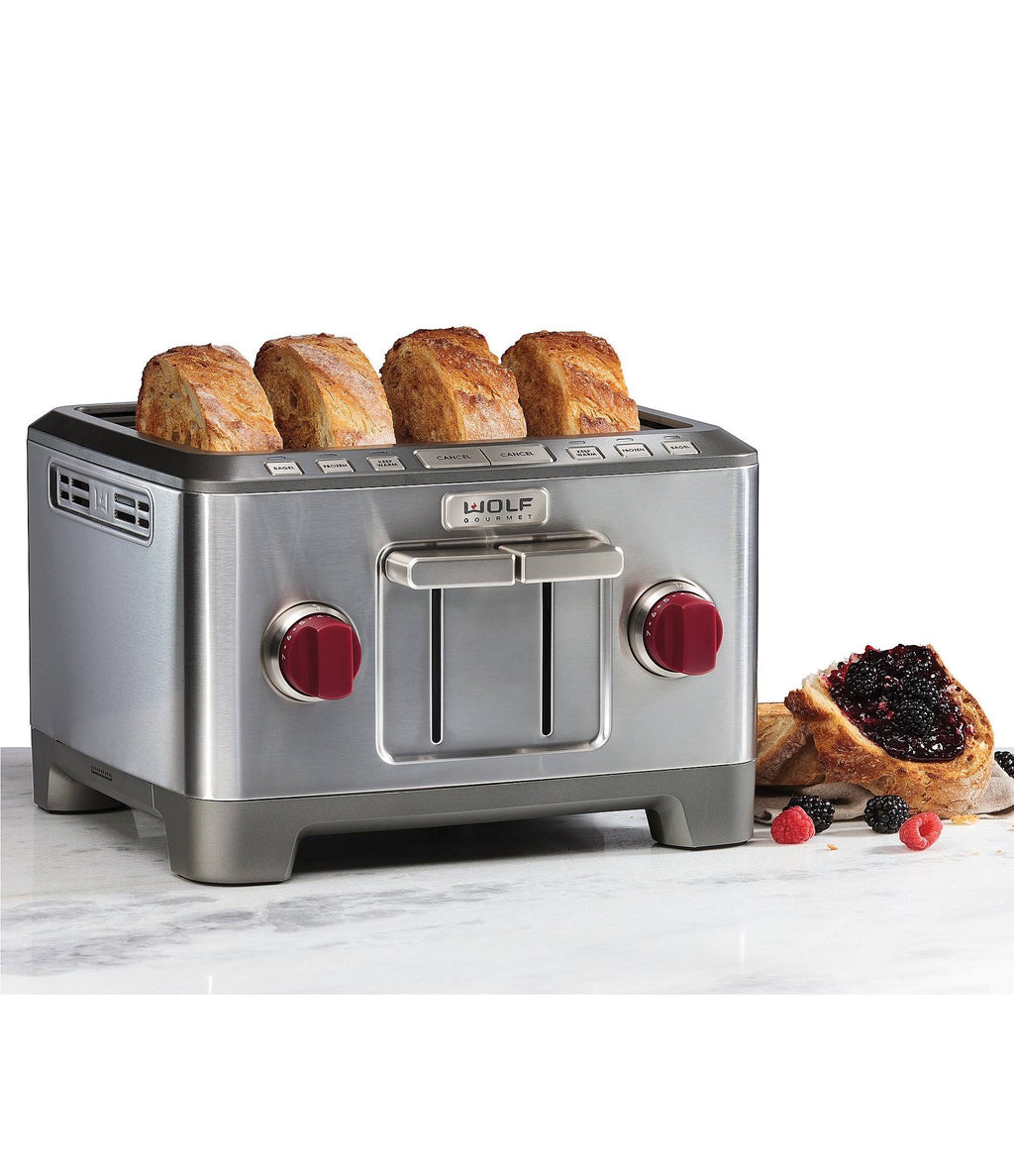 Wolf Gourmet 4-Slice Toaster, Red Knob G512249