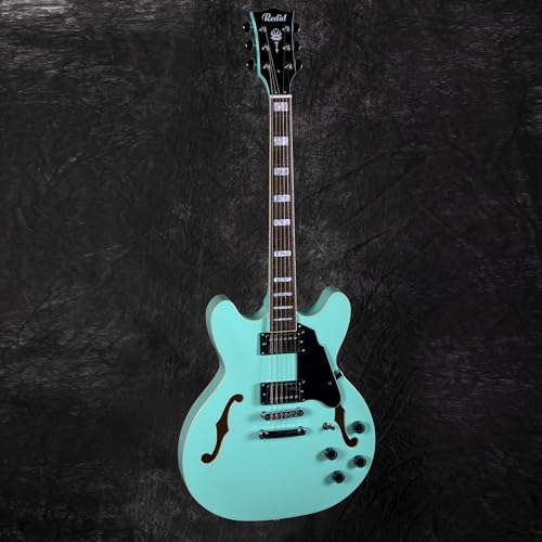 Redid Semi-Hollow Body Electric Guitar RD-100 with F-Hole, Maple Neck, Humbucker Pickups G2932