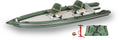 Sea Eagle FSK16 Inflatable Fish Skiff 16 Frameless Fishing Boat - 2 Person Swivel Seat Package
