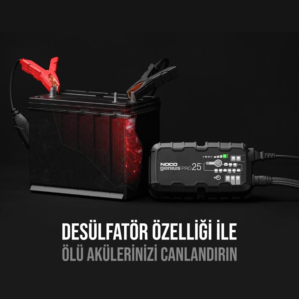 NOCO GENIUSPRO25 25-Amp Smart Battery Charger, 6V 12V 24V N2399