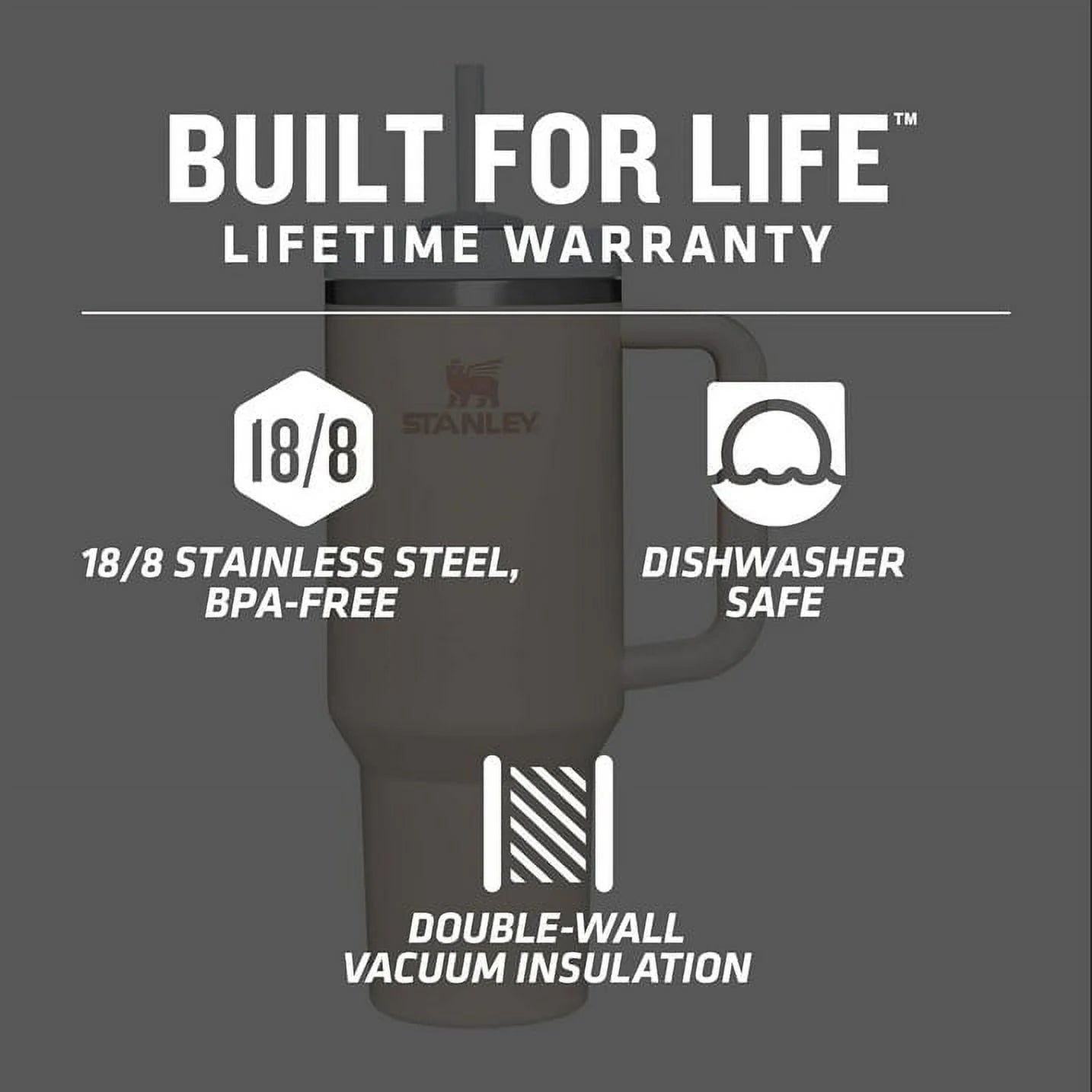 Stanley Quencher H2.0 FlowState 40oz Stainless Steel Tumbler H800556