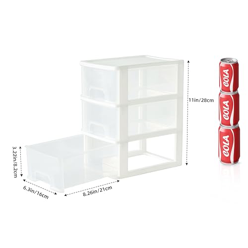 3 Drawer Plastic Storage Organizer for Home Office G4159
