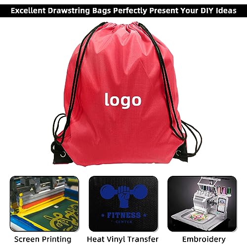GoodtoU 40 Pack Drawstring Backpacks Waterproof Nylon Cinch Bags for School Gym N792