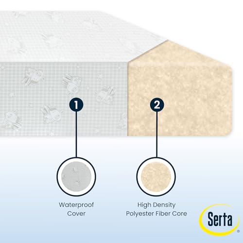 Serta Perfect Slumber Dual Sided Crib and Toddler Mattress Waterproof Hypoallergenic Z38361