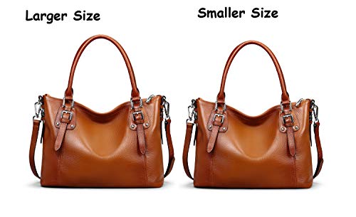 HESHE Genuine Leather Tote Shoulder Bag for Women P1142