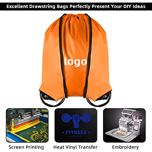 GoodtoU 40 Pack Drawstring Backpacks Waterproof Nylon Cinch Bags for School Gym N792