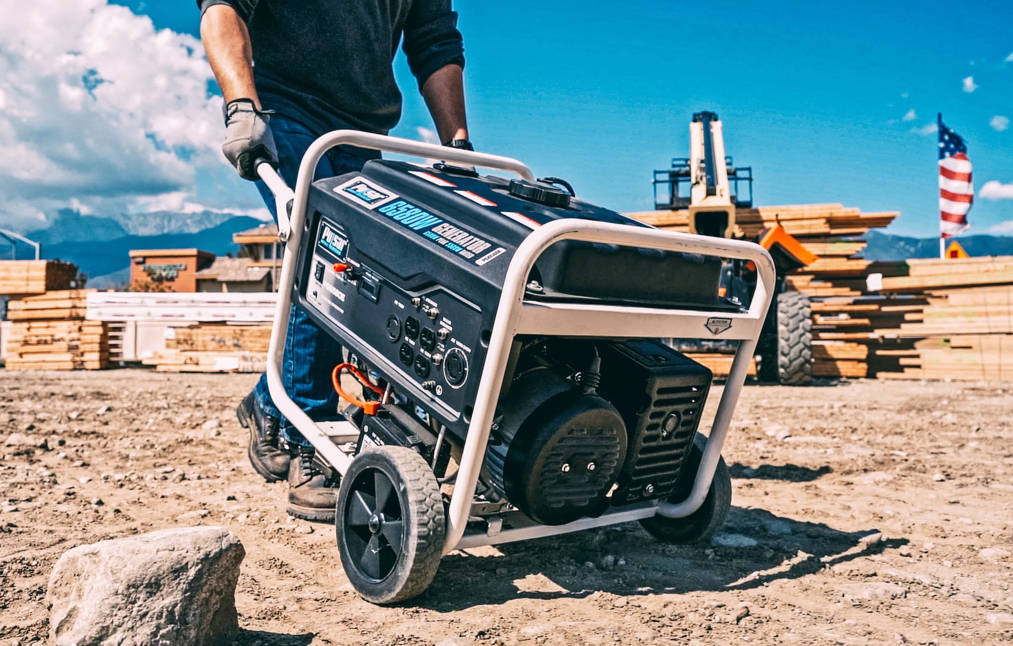 Pulsar 6580-Watt Portable Generator with Electric Start T170