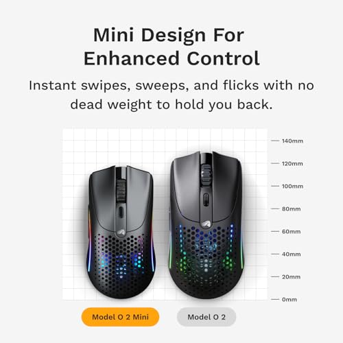 Glorious Gaming Model D 2 Wireless Ergonomic Mouse, 66g, White V612