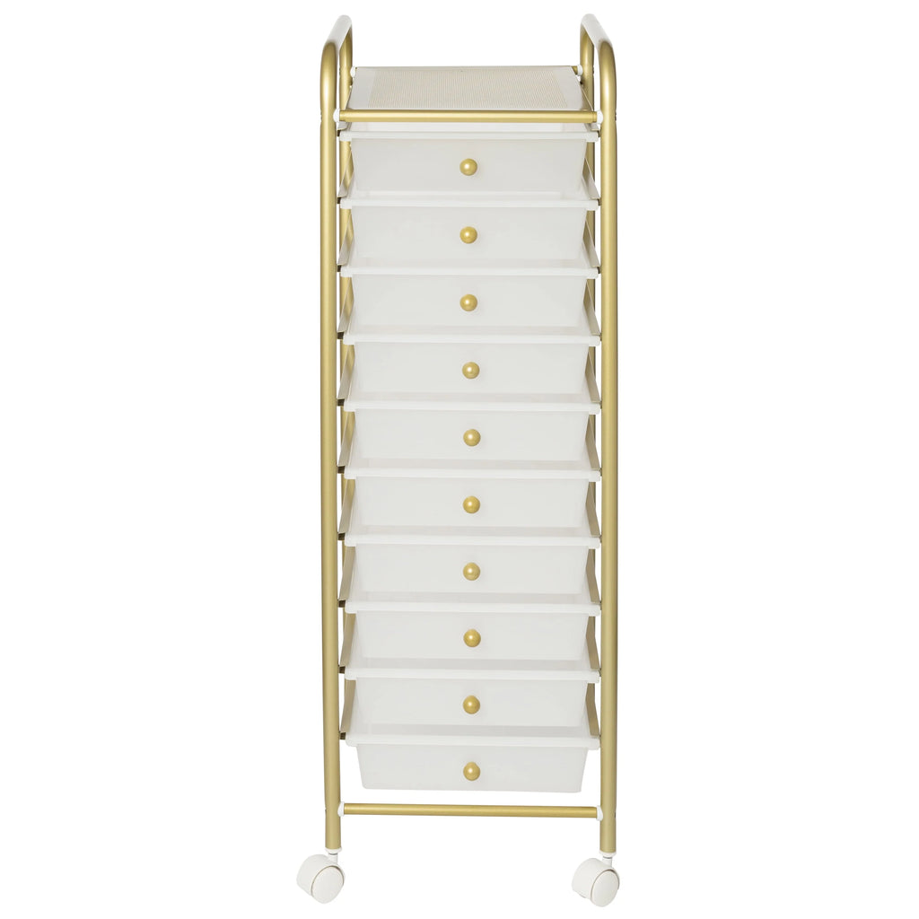 Honey-Can-Do 10-Drawer Rolling Cart, Rainbow N1365