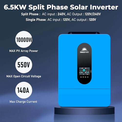 SUNGOLDPOWER 10000W 48V Solar Inverter Split Phase with 2 MPPT Controllers J488