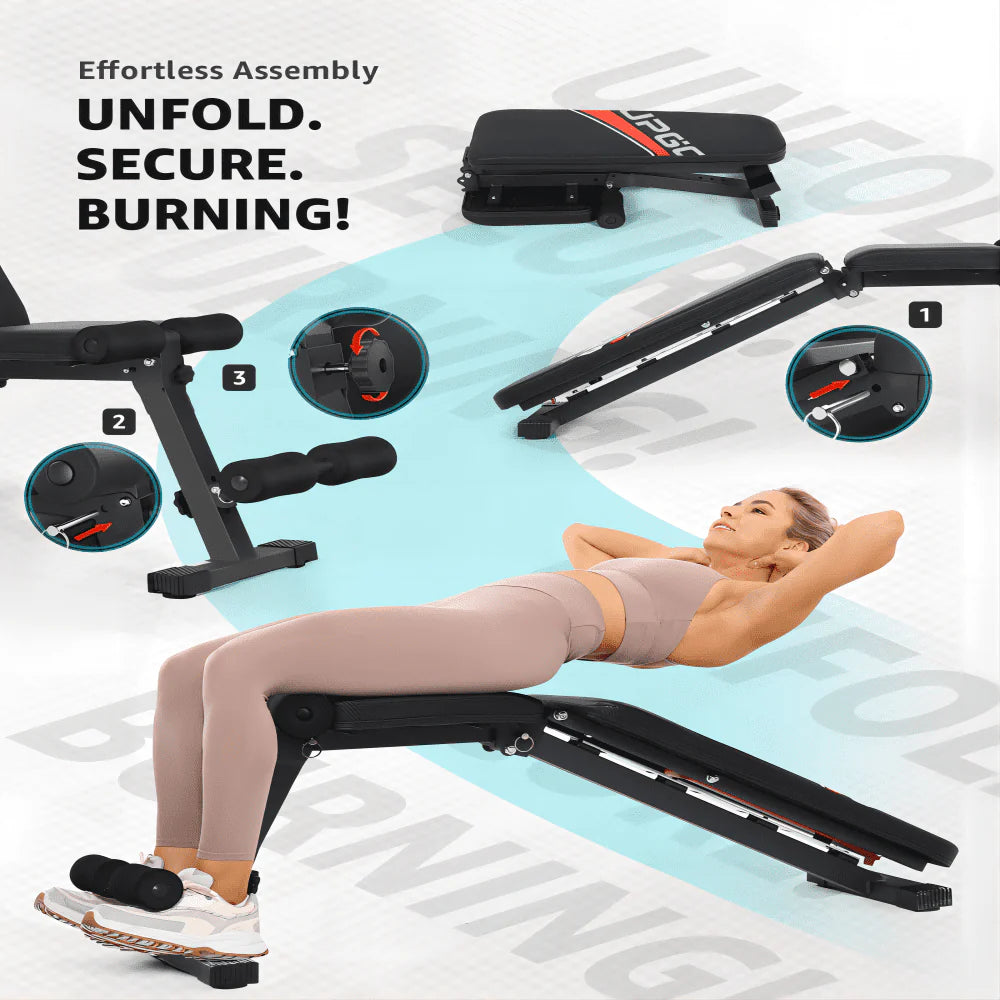 UPGO Adjustable Weight Bench 660lbs Foldable Workout Bench for Home E708