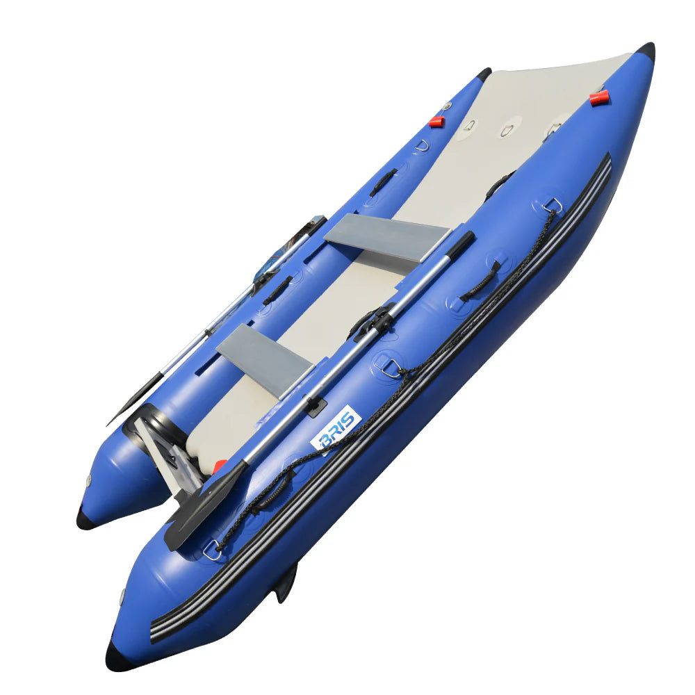 BRIS 11 ft Inflatable Catamaran Boat Dinghy Blue X13302