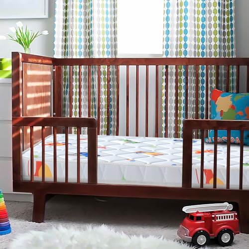 Premium Crib & Toddler Mattress, 100% Knitted Fabric, Hypoallergenic, 5" Thick, Fits Standard Cribs W252468