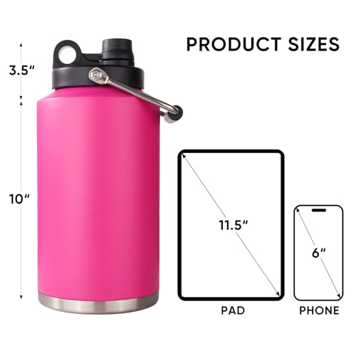 Kerilyn Insulated Gallon Jug 128oz Stainless Steel Double Vacuum Water Bottle M8713