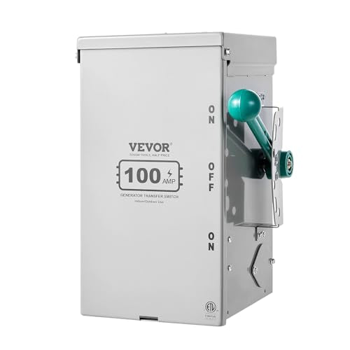 VEVOR 200A Generator Transfer Switch, 48000W Manual Double-Throw, 120/240V, NEMA 3R O290