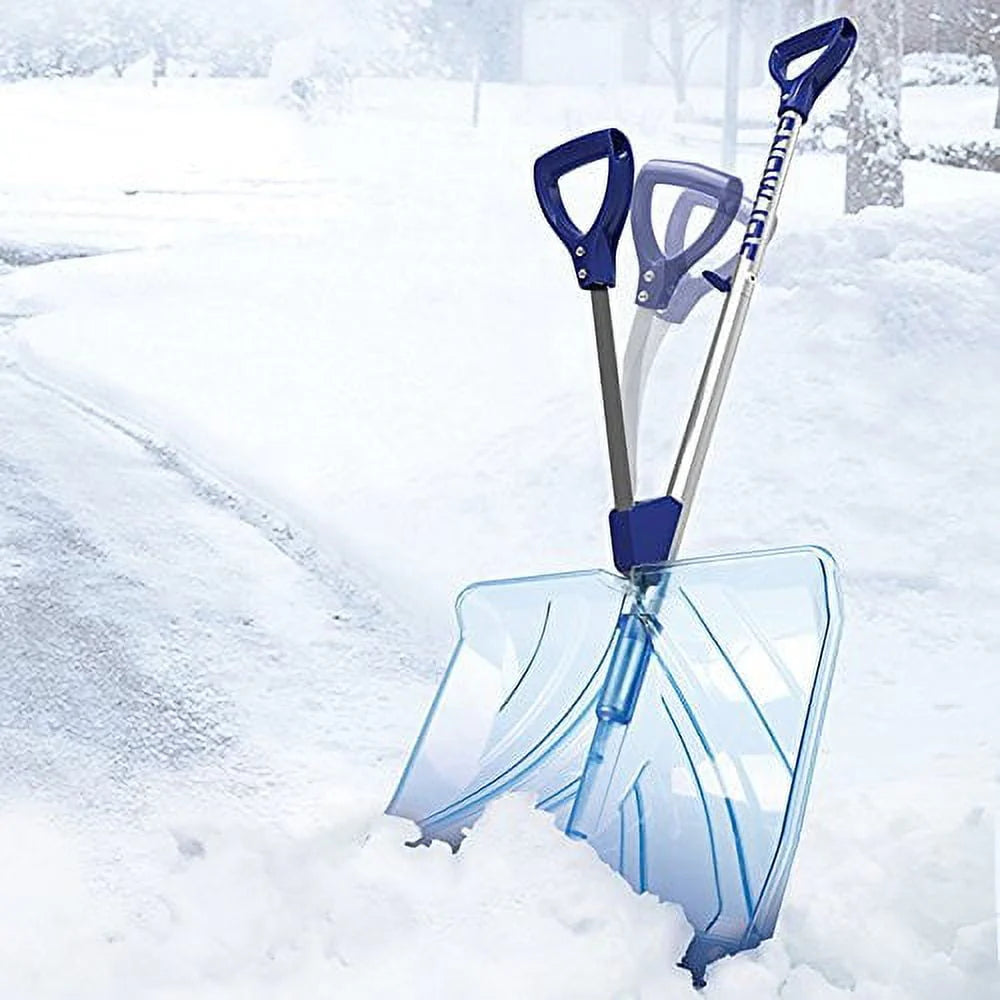 Snow Joe Shovelution Strain-Reducing Snow Shovel, 18-Inch Poly Blade L7115