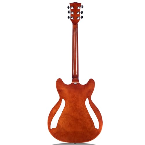 Redid Semi-Hollow Body Electric Guitar RD-100 with F-Hole, Maple Neck, Humbucker Pickups G2932