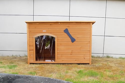 Wooden Doghouse for Small to Large Dogs, Waterproof, Elevated Floor B161