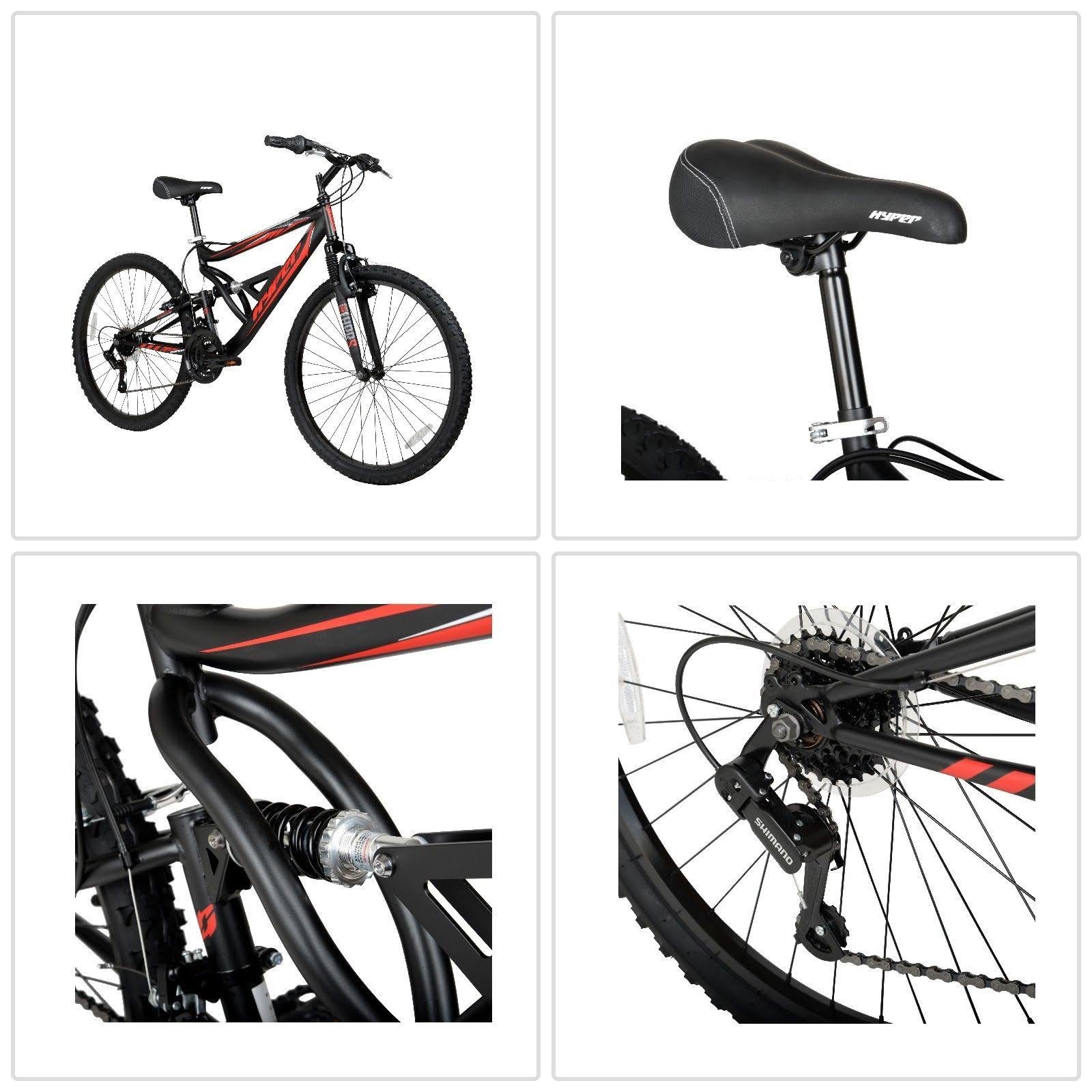 Hyper 26x22 Shocker Men's Dual Suspension Mountain Bike Black R2350