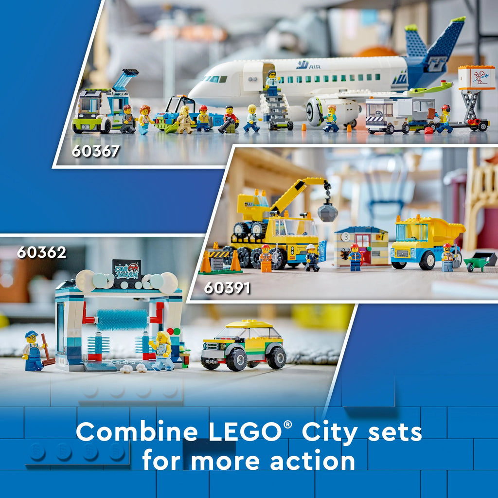 LEGO City Passenger Airplane 60367 Building Toy Set with 9 Minifigures O256977