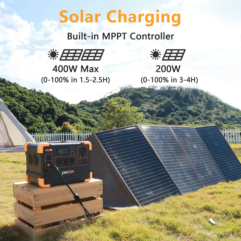 PECRON E600LFP Portable Power Station 614Wh 1200W LiFePO4 Solar Generator R710581